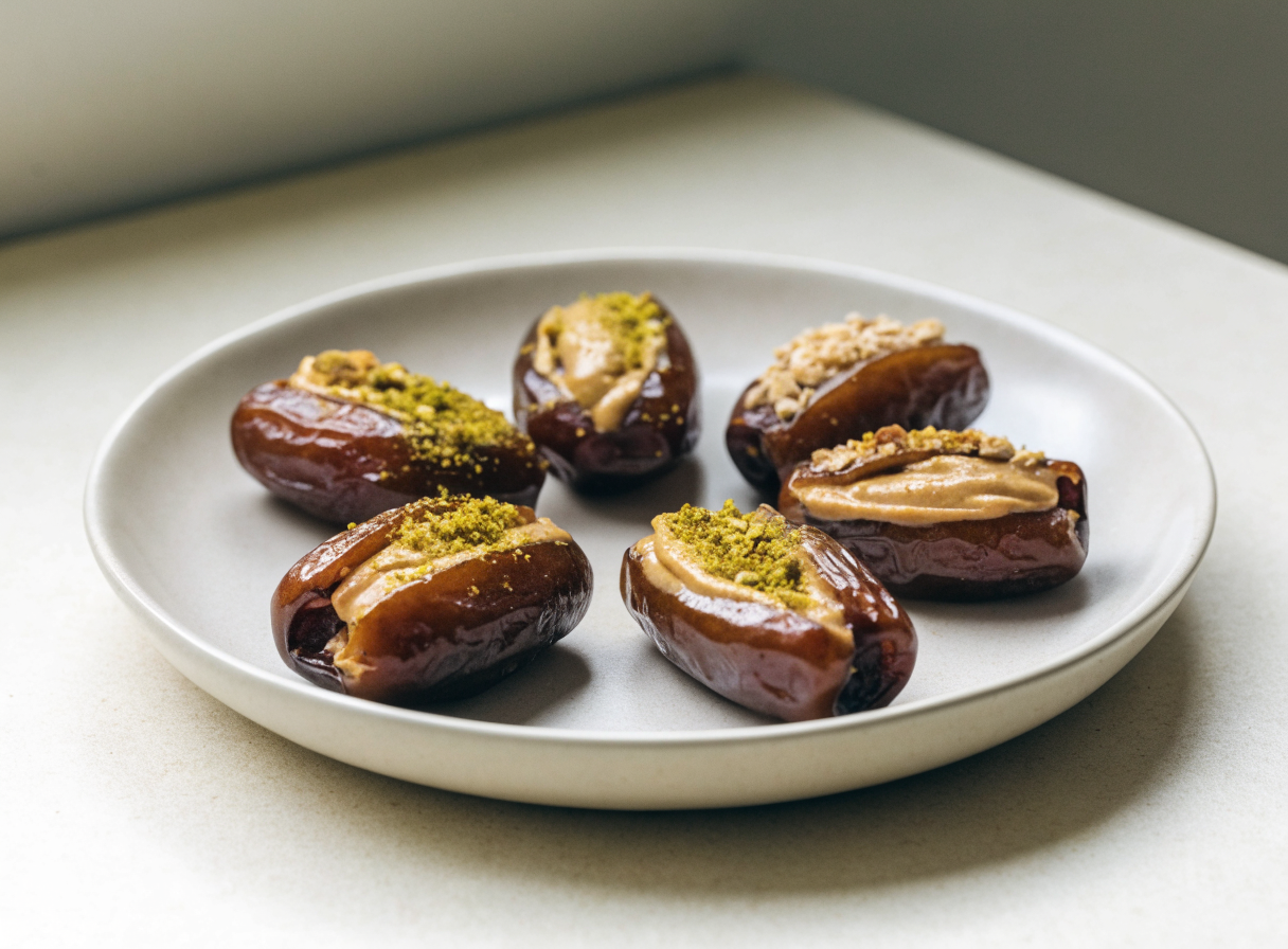 Almond Butter Stuffed Dates — 6-Date Serving healthy recipe