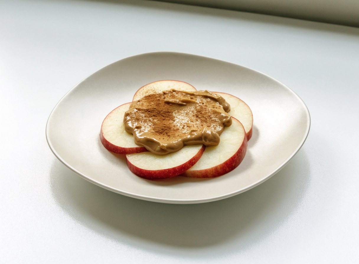 Apple Slices with Peanut Butter healthy recipe