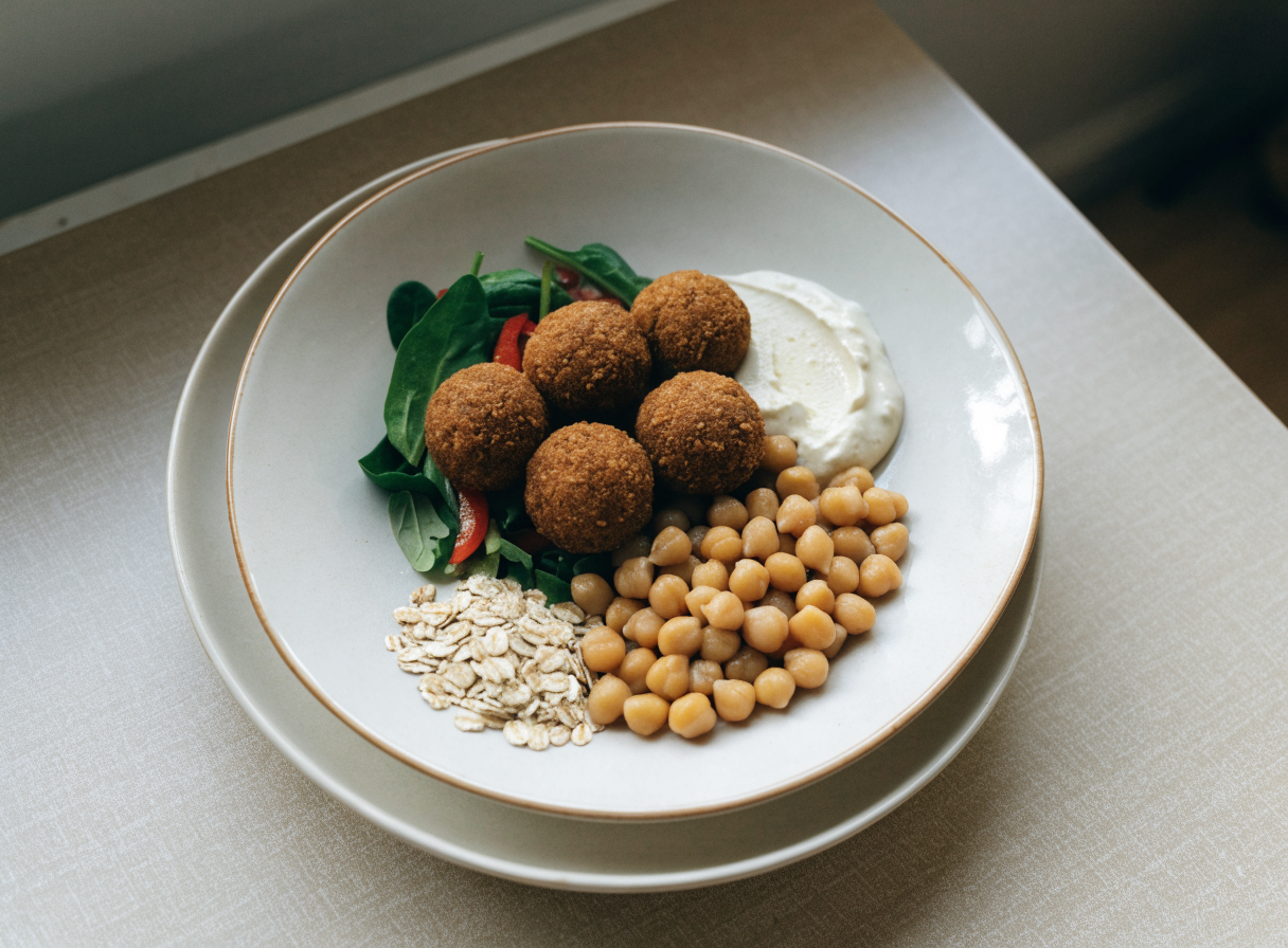 Baked Falafel Protein Plate healthy recipe