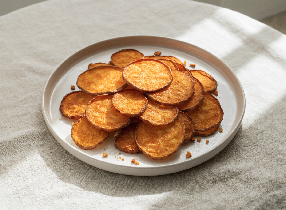 Baked Sweet Potato Chips healthy recipe