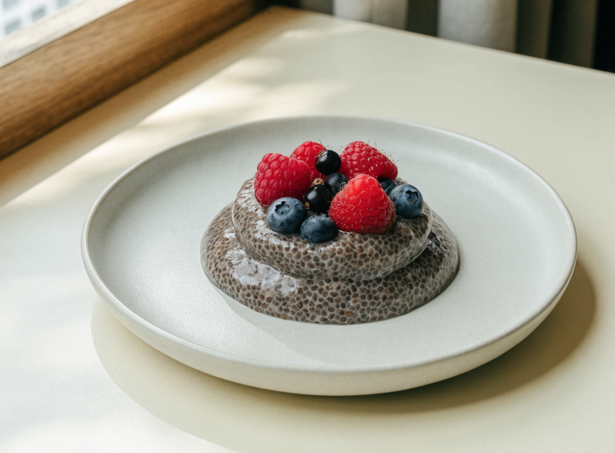 Chia Pudding with Berries healthy recipe