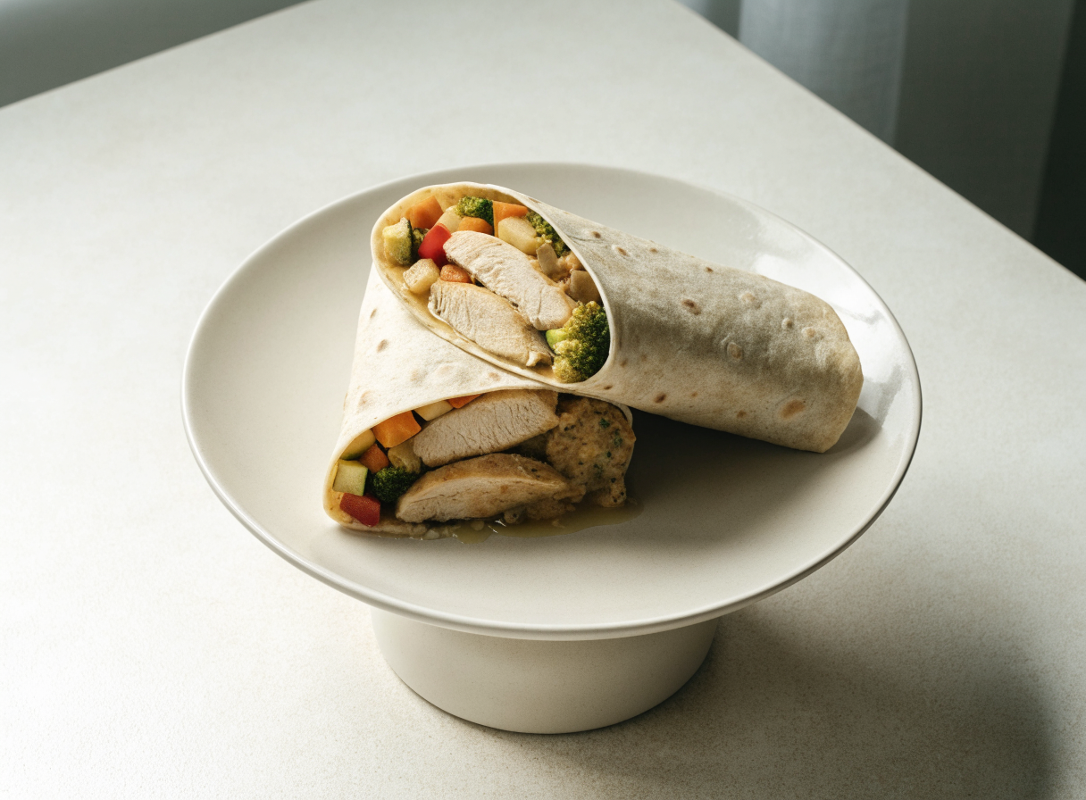 Chicken Hummus Wrap healthy recipe