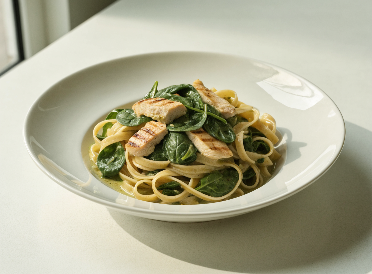 Chicken Spinach Pasta healthy recipe