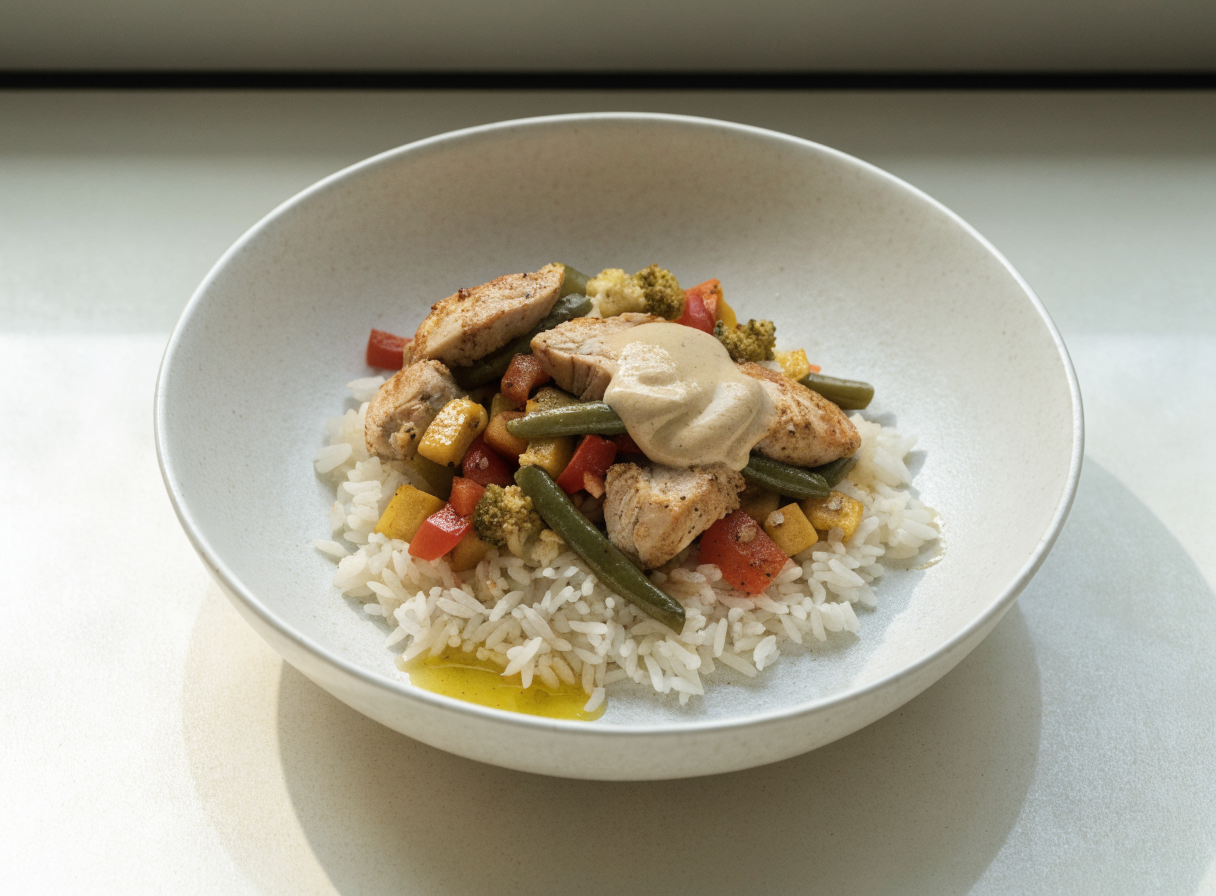 Chicken Tahini Bowl healthy recipe