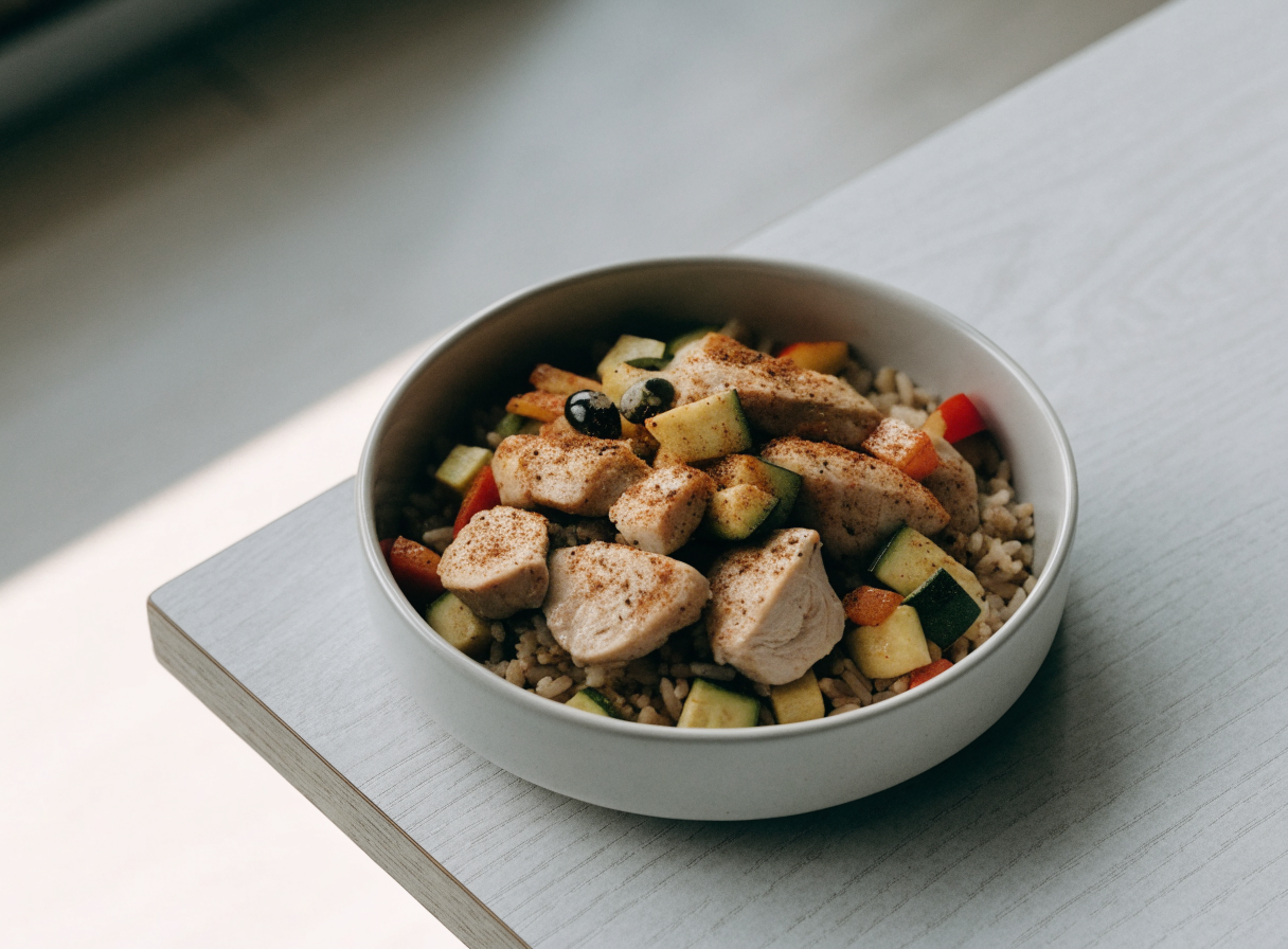 Chicken & Veggie Rice Skillet healthy recipe