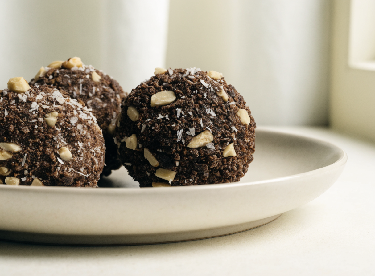 Choco-Nut Bites with Dark Chocolate healthy recipe