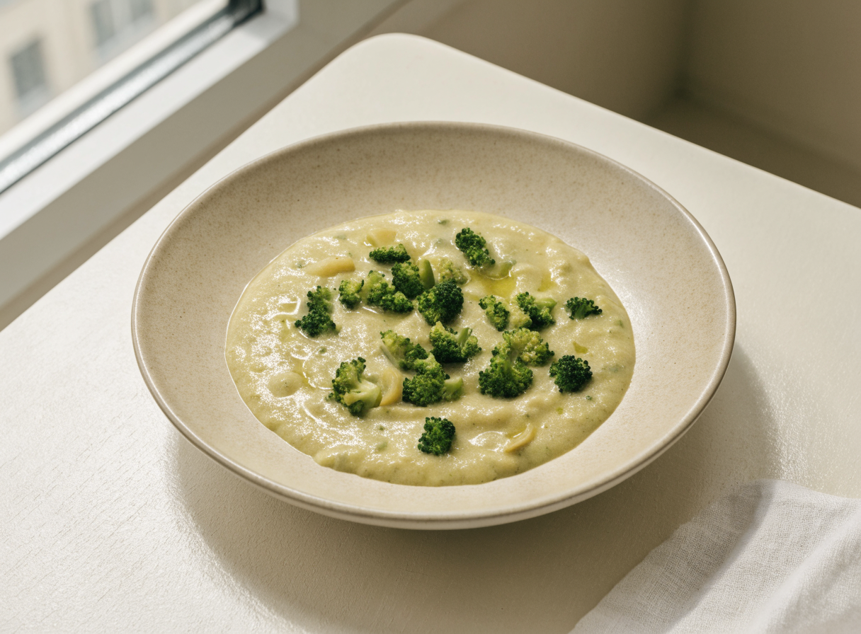 Creamy Broccoli & Garlic Soup healthy recipe