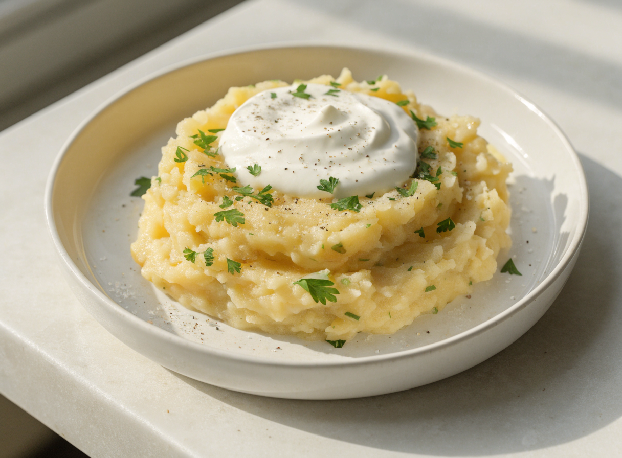 Creamy Mashed Potatoes with Yogurt healthy recipe
