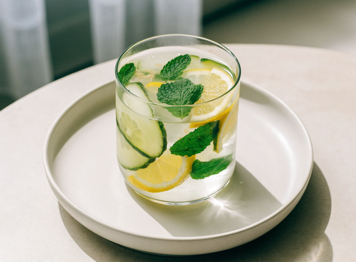Cucumber Lemon Mint Water healthy recipe