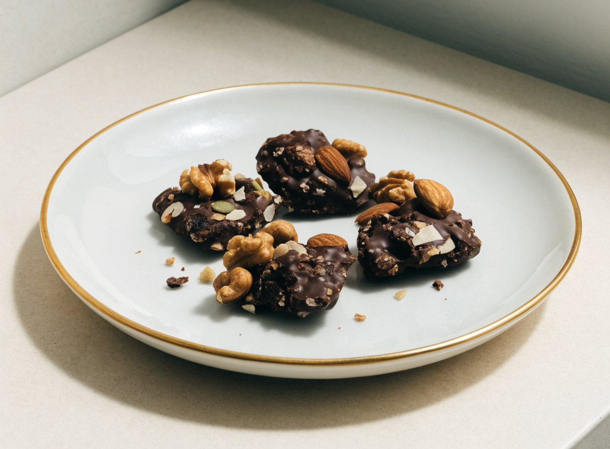 Dark Chocolate Nut Clusters healthy recipe