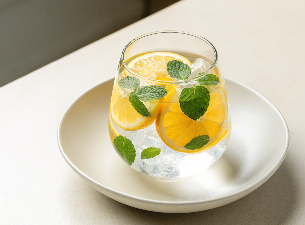 Fresh Citrus Mint Water healthy recipe