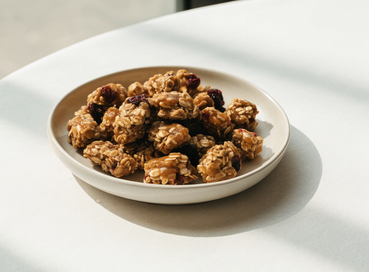Granola Bites with Dried Fruits healthy recipe