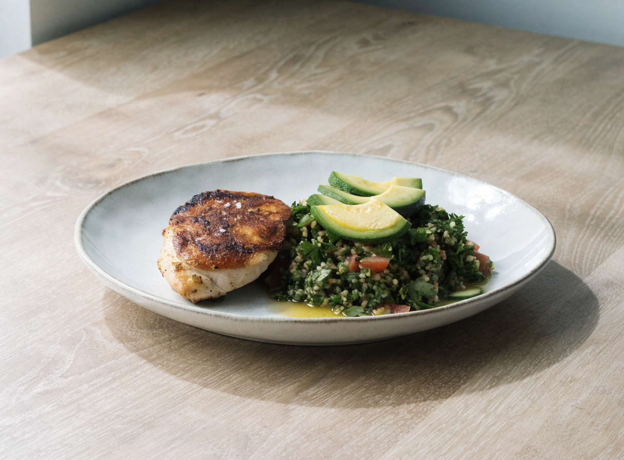 Grilled Chicken & Tabbouleh Plate healthy recipe