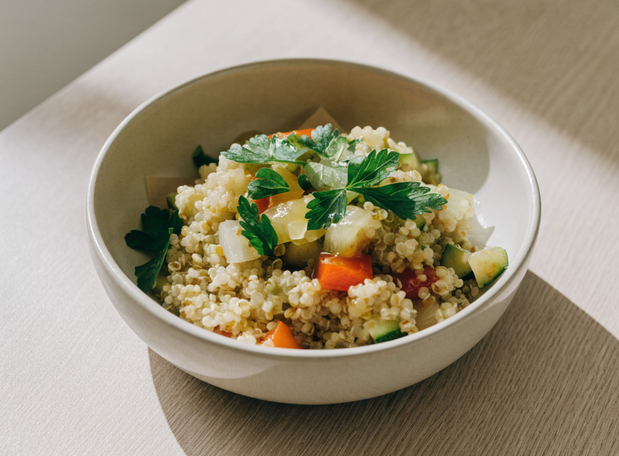 Herbed Veggie Quinoa Bowl healthy recipe