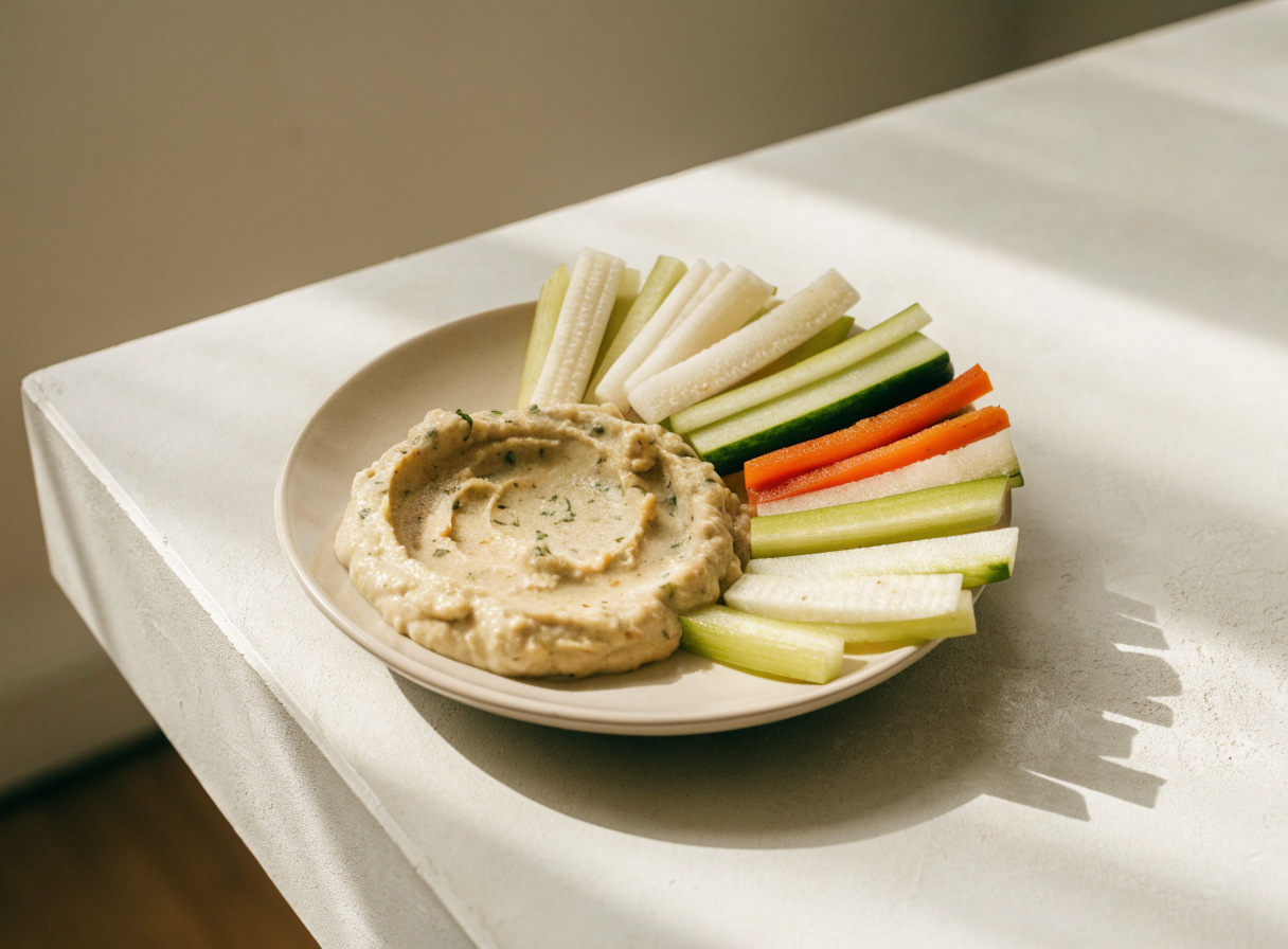 Hummus Veg Plate healthy recipe