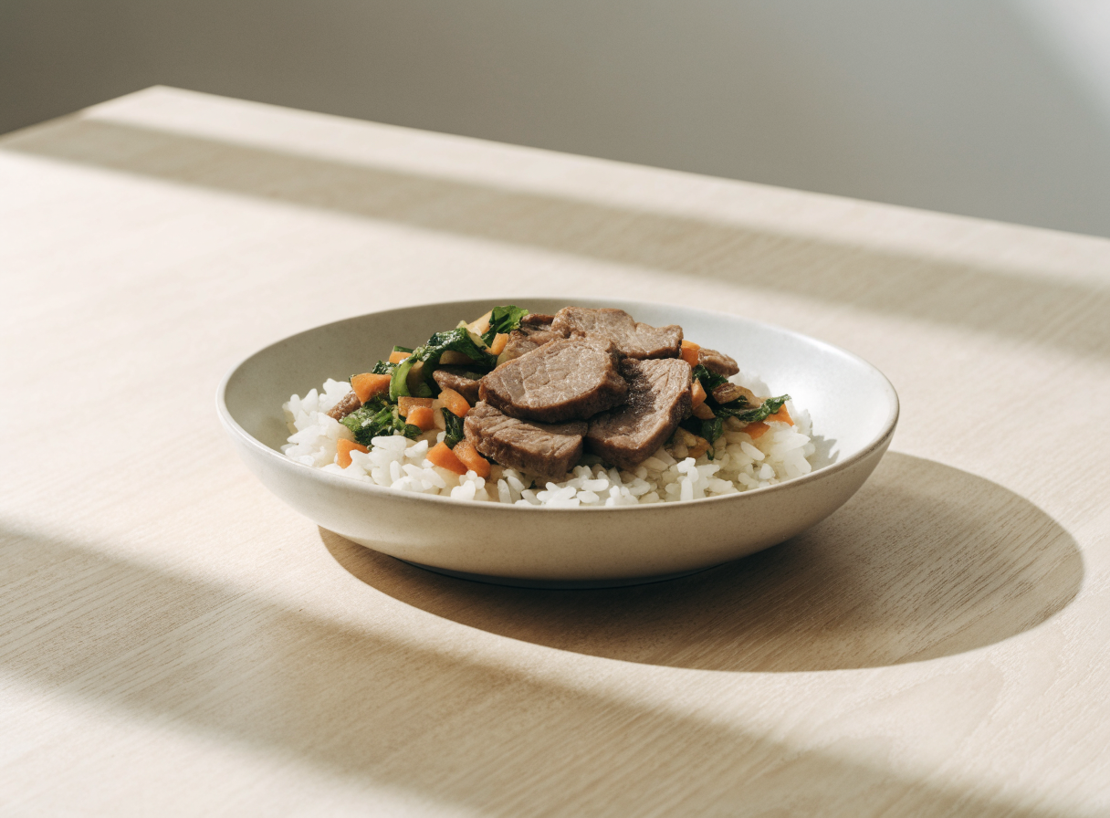 Lean Beef Rice Bowl healthy recipe