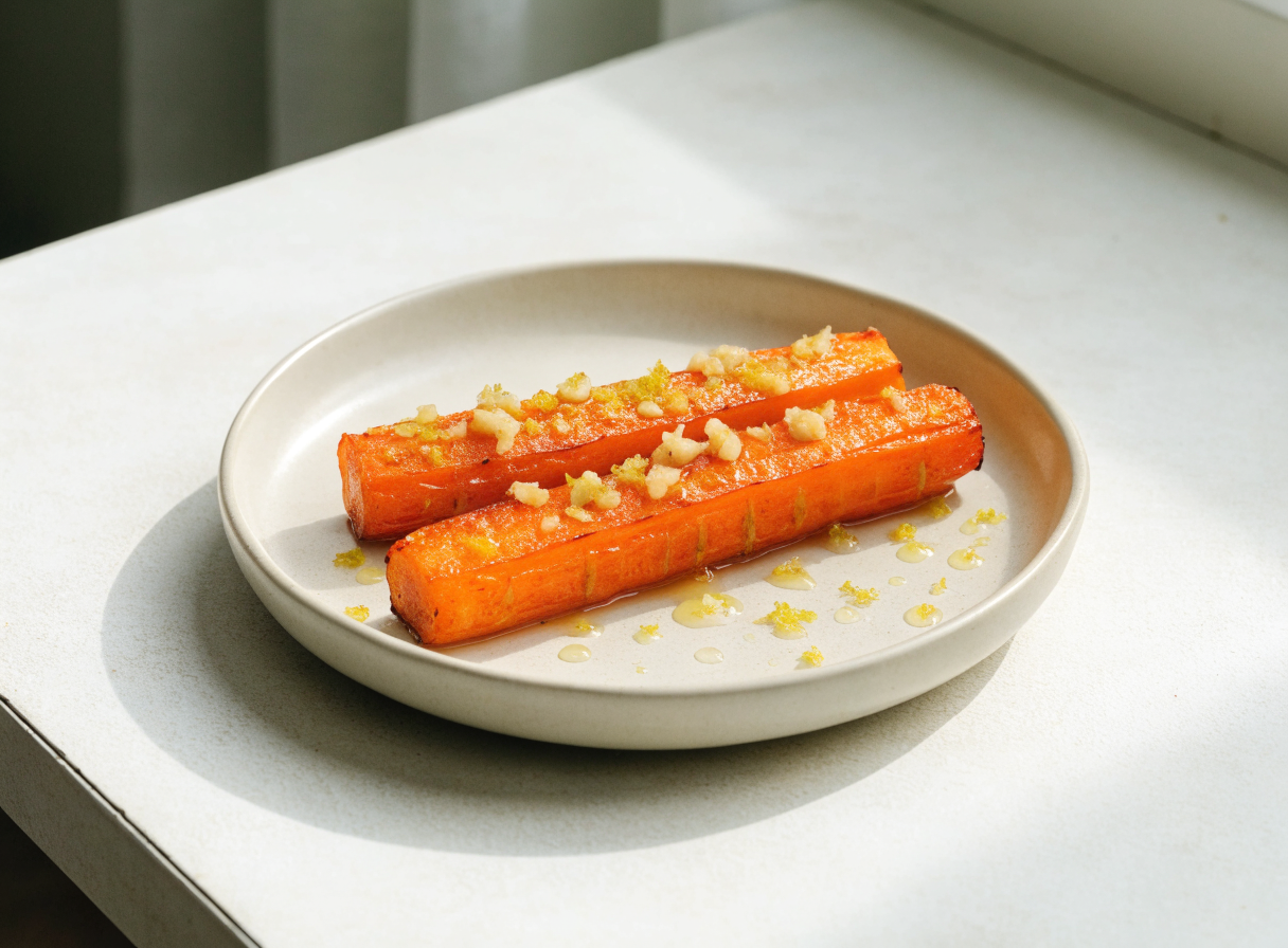 Lemon Garlic Roasted Carrots healthy recipe