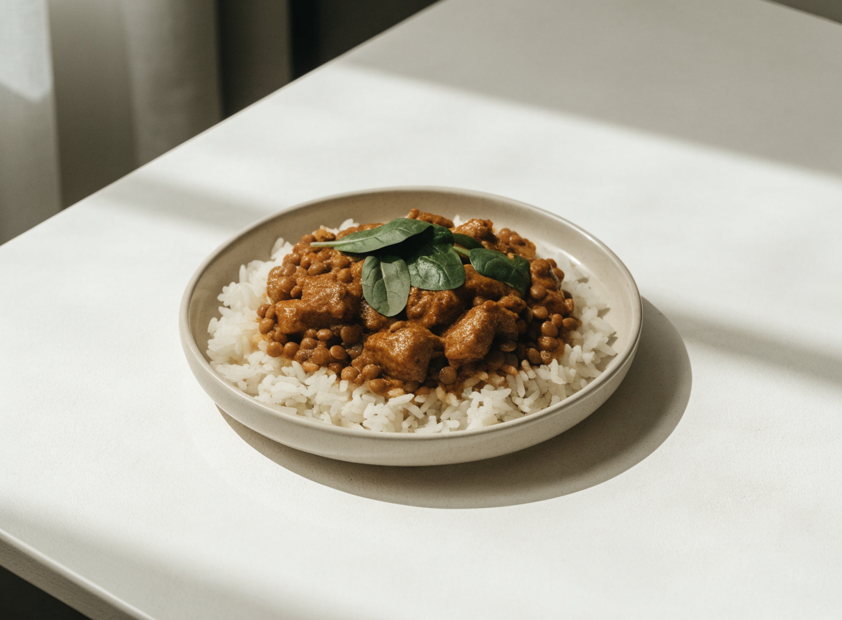 Lentil Chicken Curry healthy recipe
