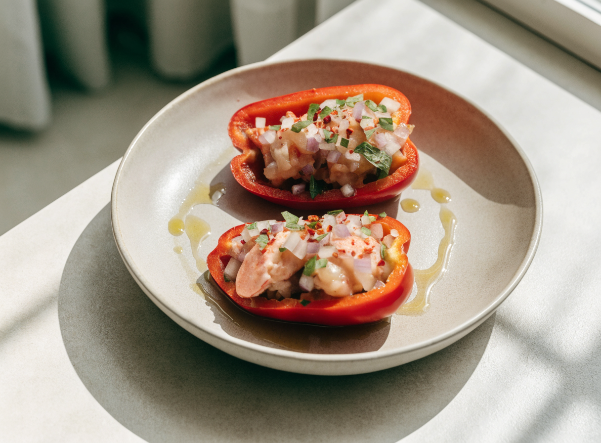 Lobster Stuffed Peppers healthy recipe