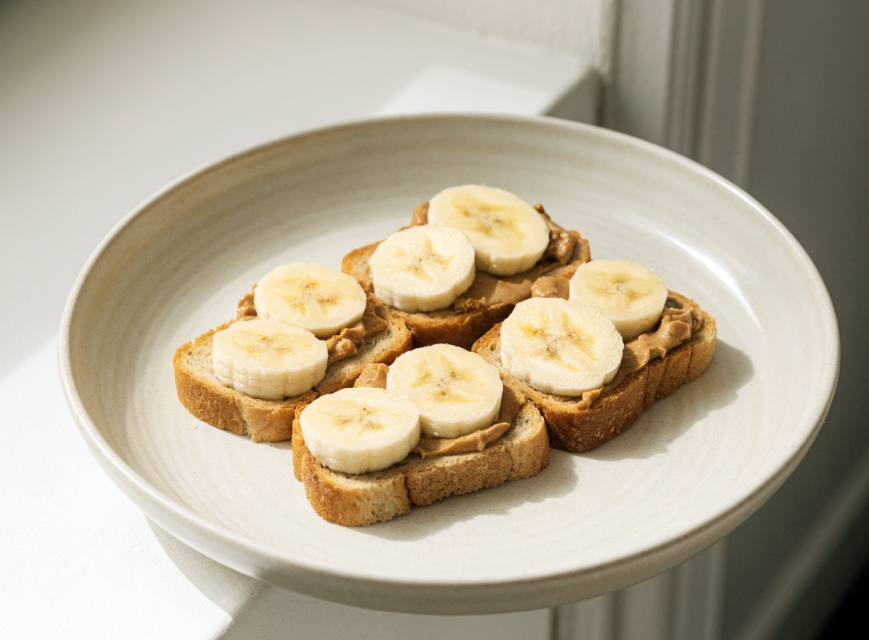 Nut Butter & Banana Toast Bites healthy recipe