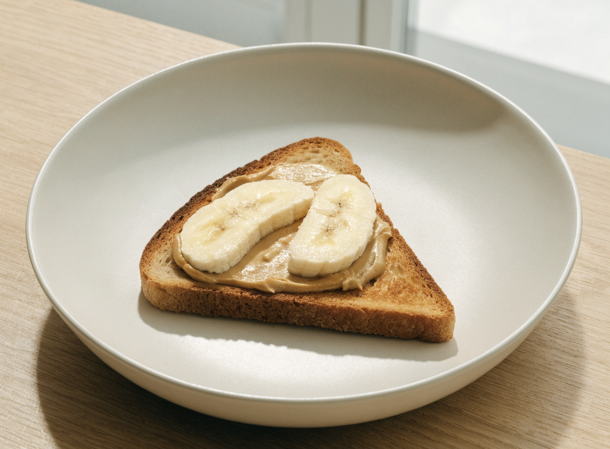 Peanut Butter & Banana Toast — Light Serving healthy recipe