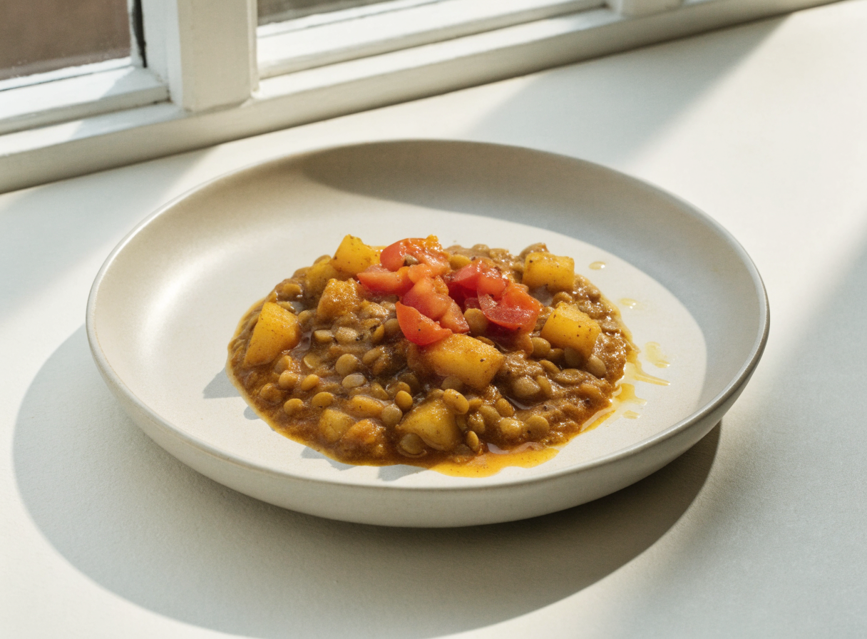 Potato & Lentil Curry healthy recipe