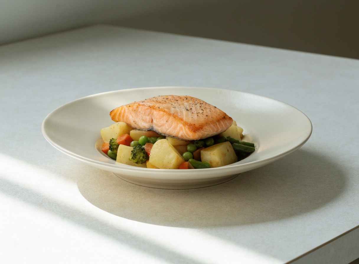 Salmon Potato Tray Bake healthy recipe