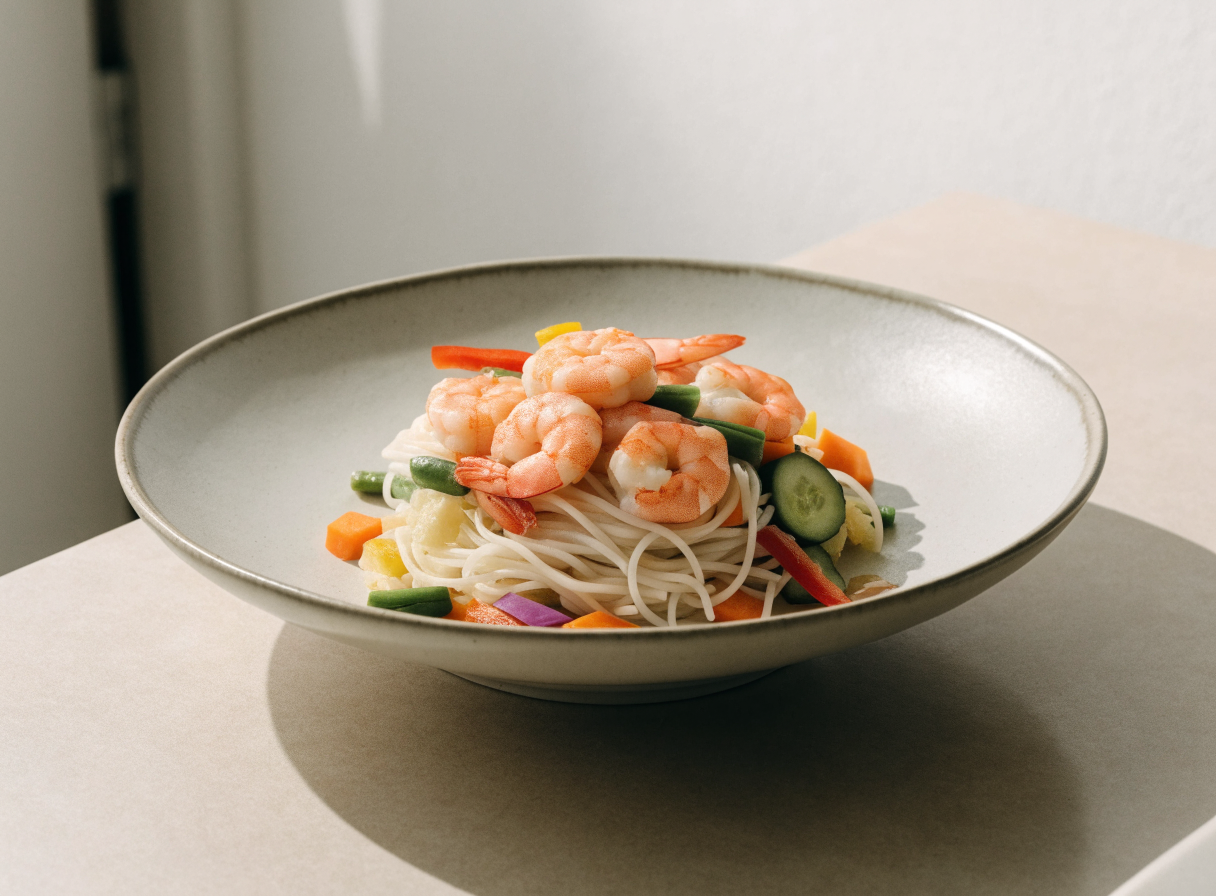 Shrimp Vegetable Noodles healthy recipe