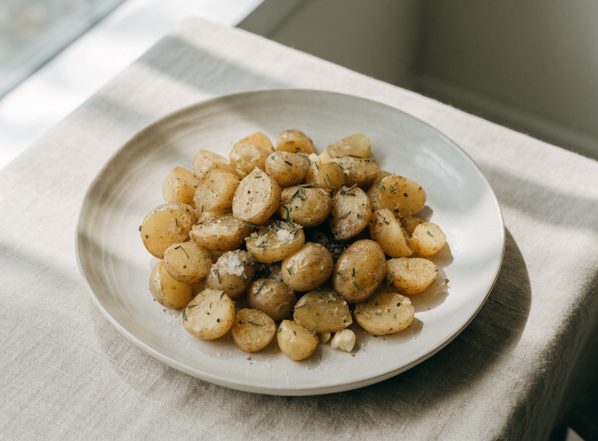 Smashed Garlic Potatoes healthy recipe