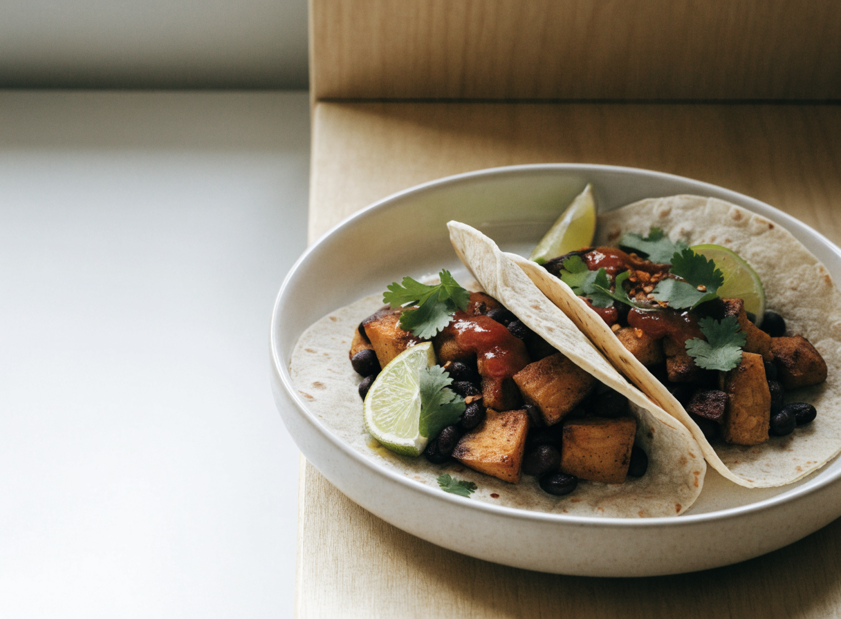 Sweet Potato & Black Bean Tacos healthy recipe
