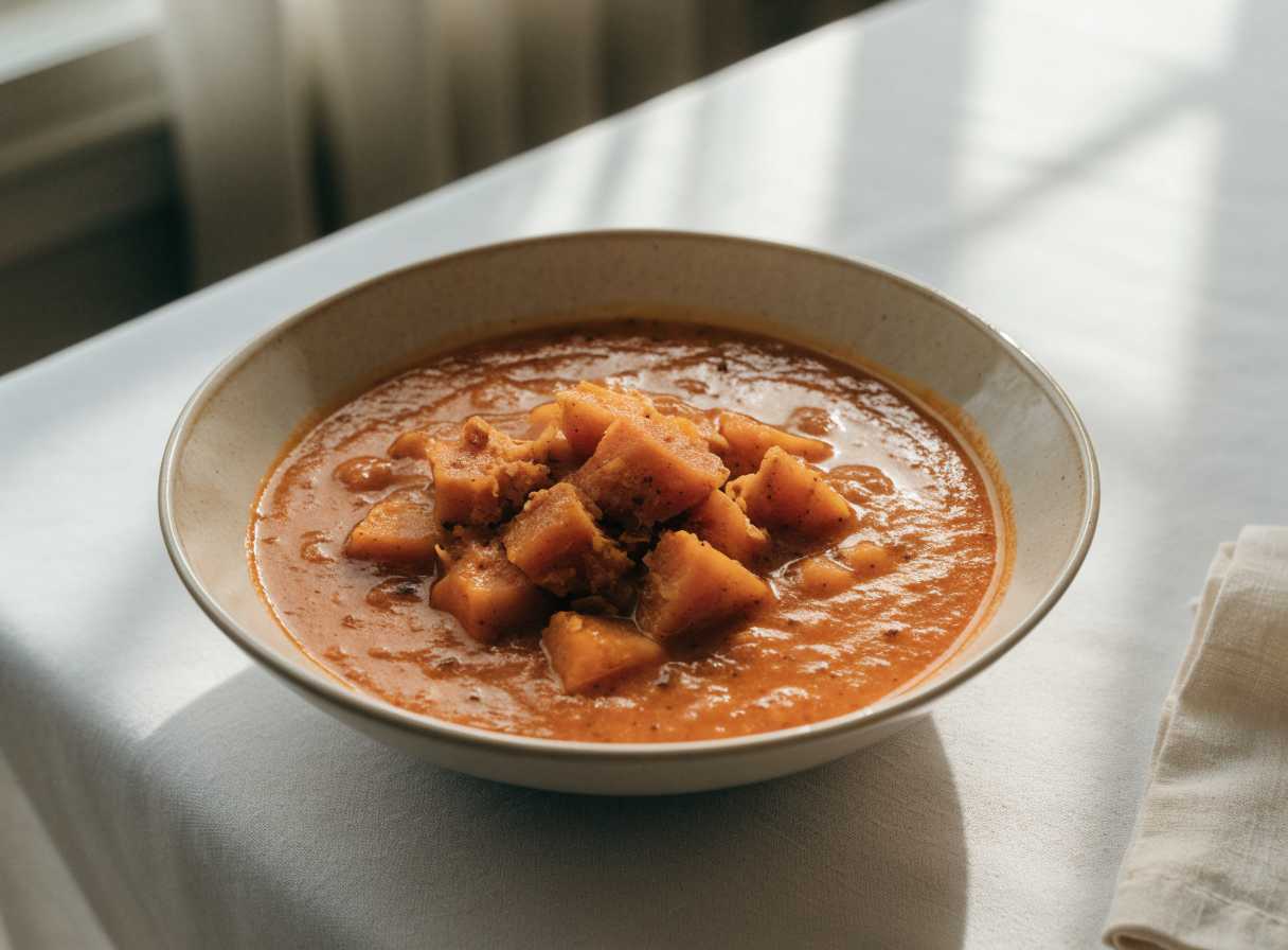 Sweet Potato & Lentil Soup healthy recipe