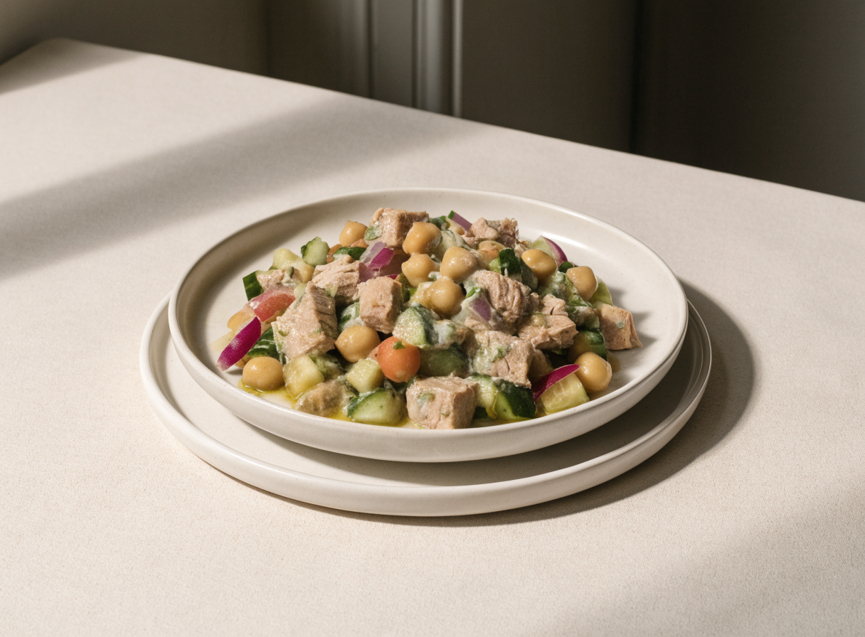 Tuna Chickpea Salad healthy recipe
