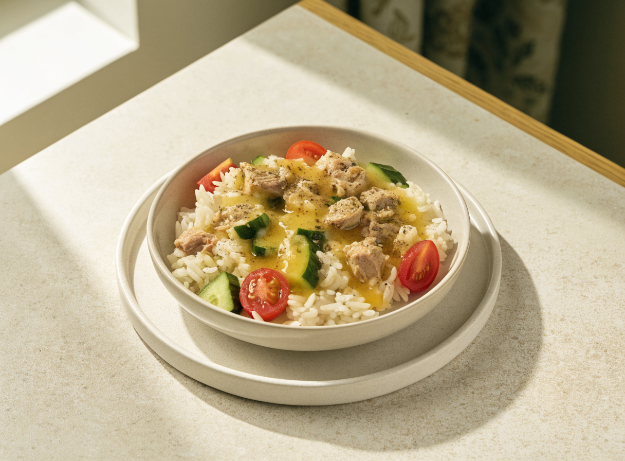 Tuna & Veggie Rice Salad healthy recipe