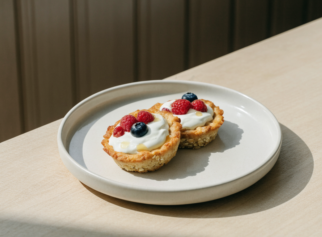 Yogurt & Oat Tartlets healthy recipe