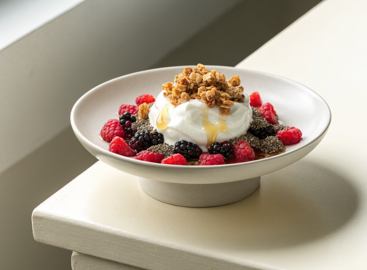Yogurt Parfait with Granola & Berries healthy recipe