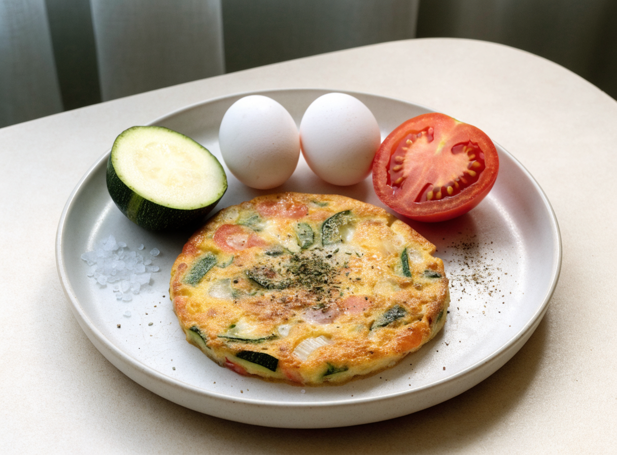 Zucchini & Tomato Frittata healthy recipe